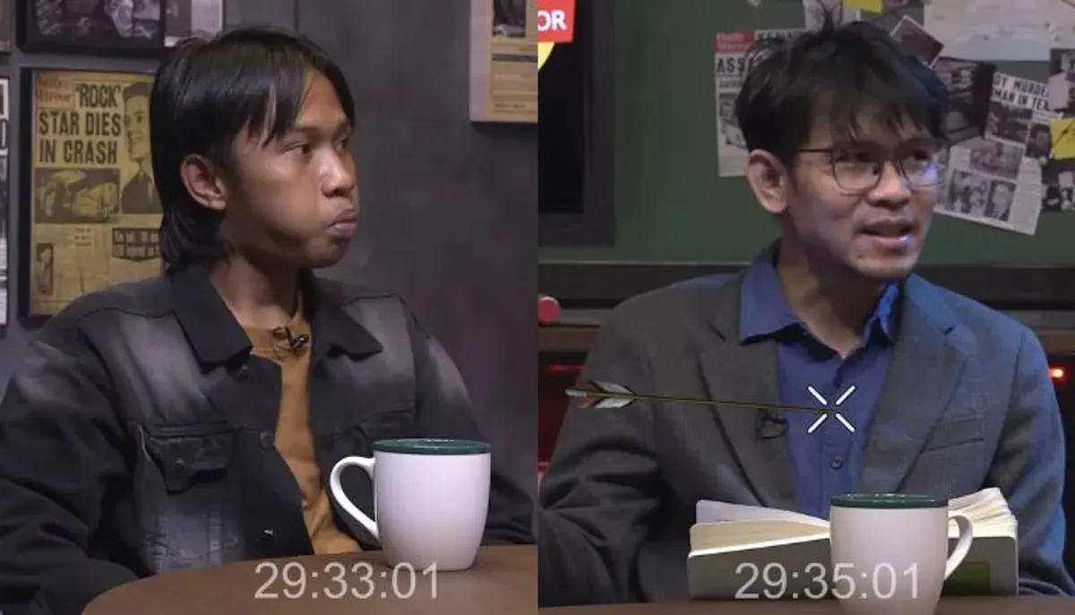 Setelah video candaan viral, Fajar Sadboy akhirnya balas ludah ke Indra Frimawan. (Sumber: YouTube/Deddy Corbuzier)
