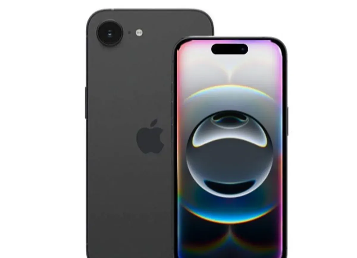 Konsep visual iPhone 17e yang diprediksi hadir dengan Dynamic Island, kamera 48MP, dan dukungan MagSafe cepat. (Sumber: Pinterest)