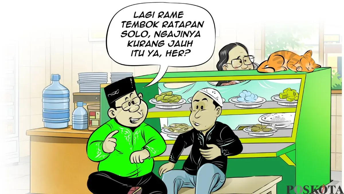 Obrolan Warteg edisi "Tembok Ratapan Solo". (Sumber: Poskota/Arif Setiadi)