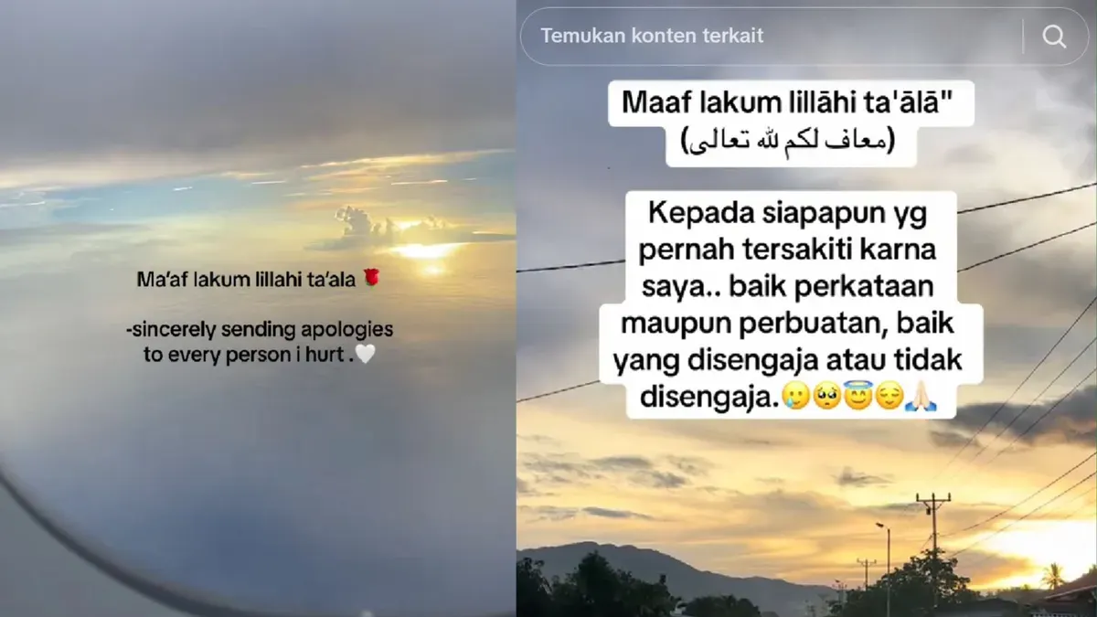 Tren Maaf Lakum Lillahi Ta’ala menjelang Ramadhan 2026 yang sedang viral (Sumber: Tiktok)