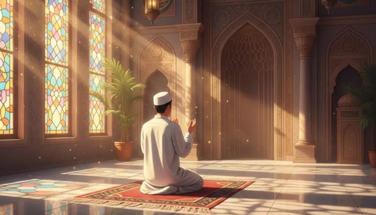 Sholat Dhuha memiliki banyak keutamaan, dari menghapus dosa hingga membuka rezeki. Simak waktu terbaik, niat, tata cara dan doa lengkapnya di bulan Ramadhan. (Sumber: Poskota/AI Generated)