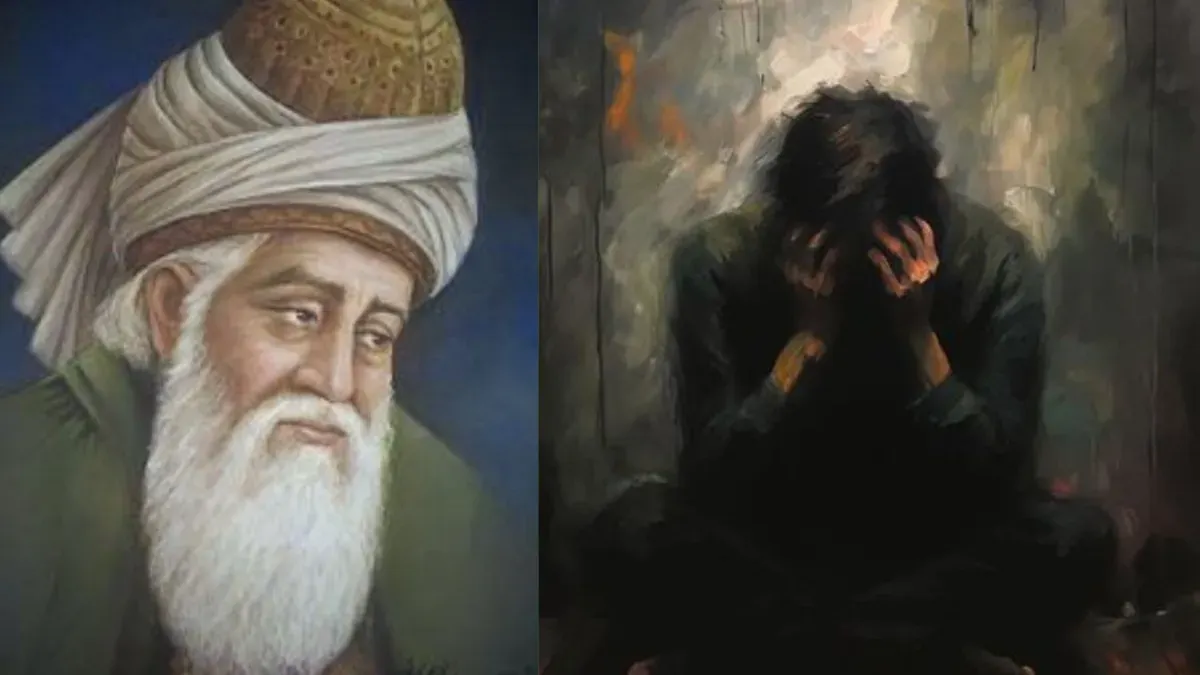 Ilustrasi Jalaludin Rumi (Sumber: Pinterest dan Quora)