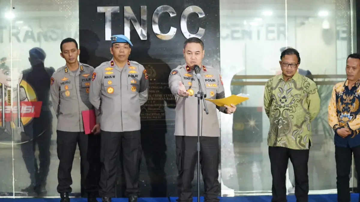 Konferensi pers hasil sidang Komisi Kode Etik Polri (KKEP) terhadap mantan Kapolres Bima Kota, AKBP Didik Putra Kuncoro (DPK) digelar di Mabes Polri, Jakarta Selatan, Kamis, 19 Februari 2026. (Sumber: Mabes Polri)