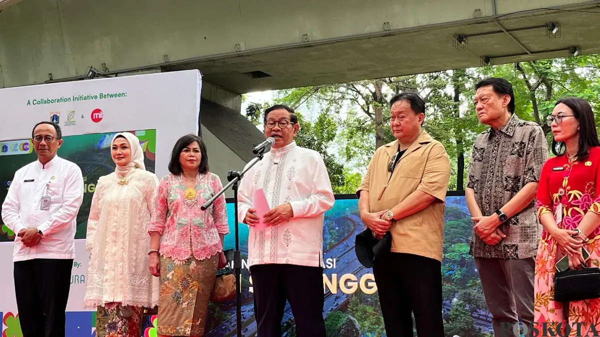 Gubernur Jakarta Pramono Anung di Taman Semanggi, Jakarta Selatan, Jumat 20 Februari 2026. (Sumber: Poskota/M Tegar Jihad)
