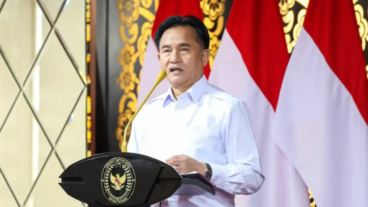 Menteri Koordinator Bidang Hukum, Hak Asasi Manusia, Imigrasi, dan Pemasyarakatan, Yusril Ihza Mahendra. (Sumber: Kumham imipas)