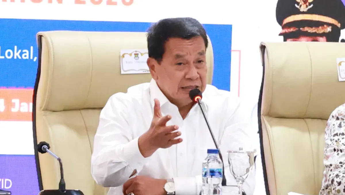 Potret Bupati Tangerang, Maesyal Rasyid yang menjelaskan terkait kuota serta program mudik gratis Pemkab Tangerang 2026. (Sumber: Poskota/Veronica))