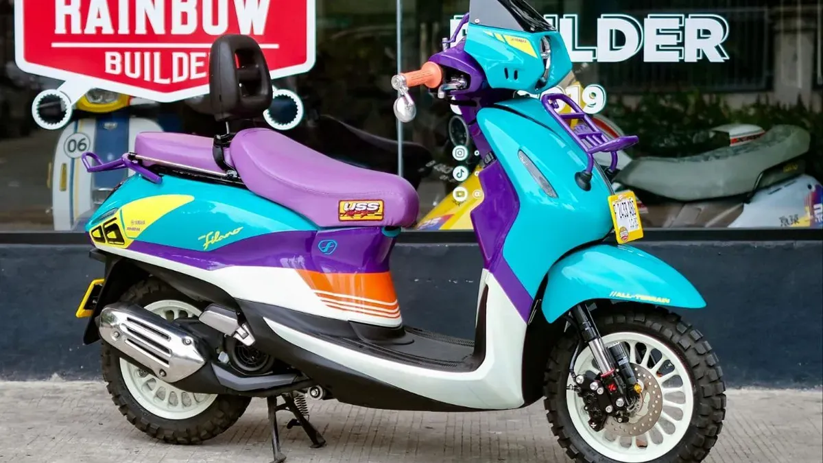 Modifikasi Yamaha Grand Filano Hybrid bertema Urban Rally. (Sumber: Yamaha)