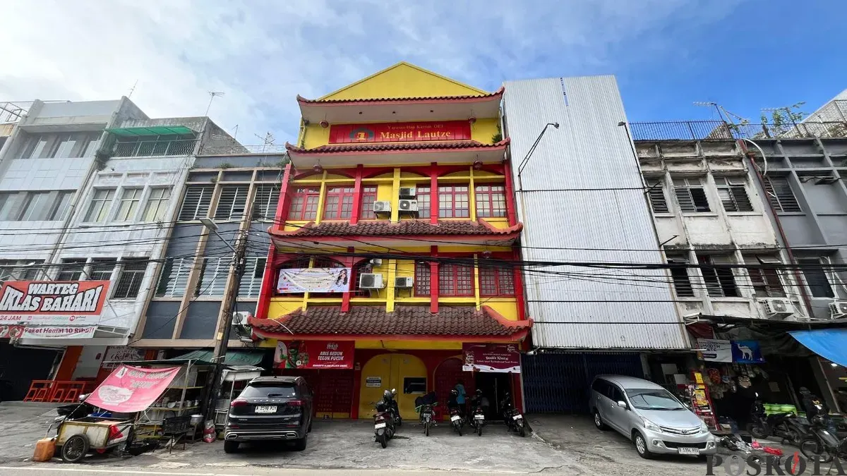 Masjid Lautze, Sawah Besar, Jakarta Pusat. (Sumber: Poskota/M Tegar Jihad)