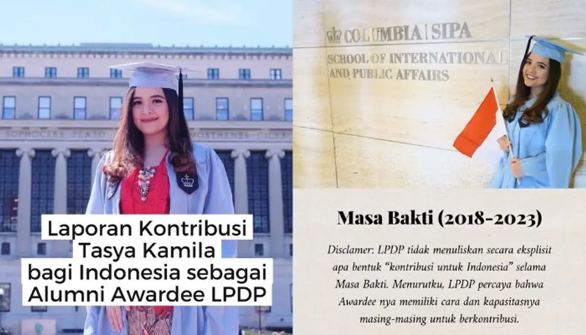 Tasya Kamila membagikan perjalanan kuliah LPDP di Columbia University serta kontribusinya bagi Indonesia. (Sumber: Instagram/@tasyakamila)
