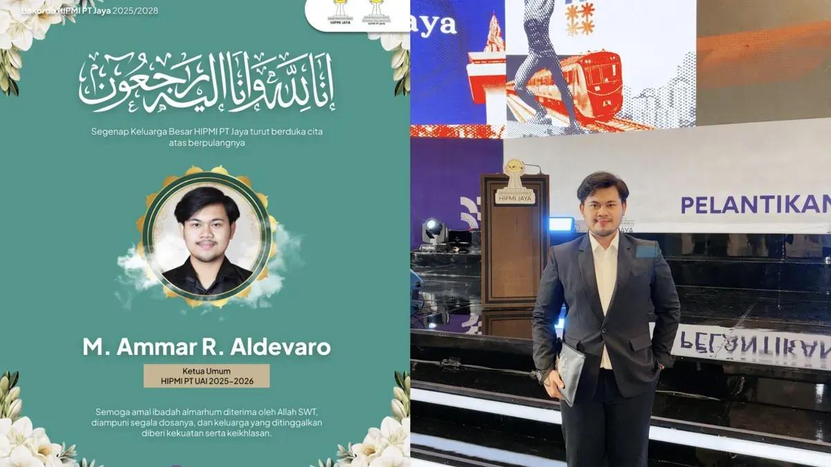 Ucapan Belasungkawa dari Ketua Umum HIPMI PT Universitas Al Azhar Periode 2025–2026. (Sumber: Instagram/@hipmiptjaya)