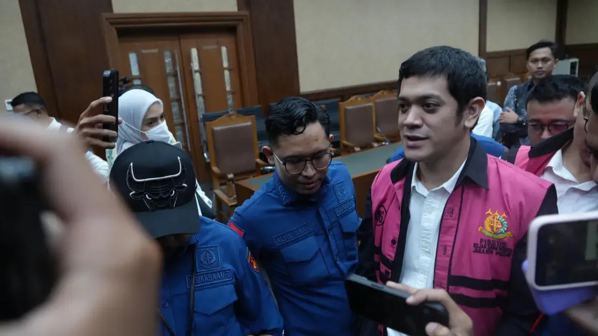Sidang putusan perkara korupsi tata kelola minyak mentah dan produk kilang pada PT Pertamina (persero) di Pengadilan Tipikor, Jakarta Pusat. (Sumber: Kejagung)