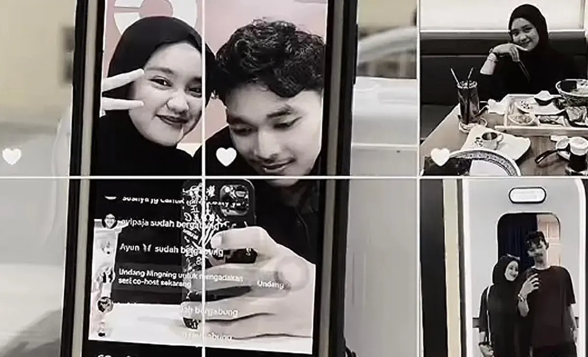 Pacar mahasiswi UIN Suska Riau, Faradilla Ayu Pramesti, Ferdi yang tengah menjadi perhatian setelah kasus pembacokan Raihan Mufazzar. (Sumber: TikTok/@farah_reihan)
