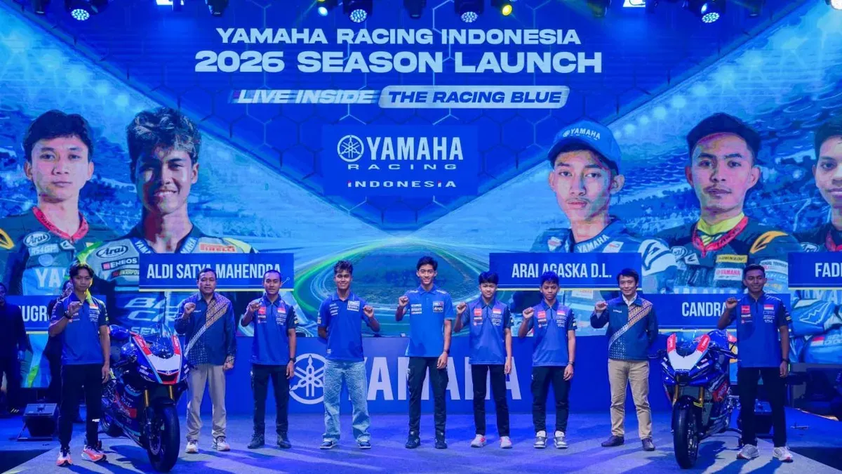 Pebalap Yamaha Racing Indonesia, Aldi Satya Mahendra mencetak sejarah podium World Supersport 2026. (Sumber: Dok. Yamaha)