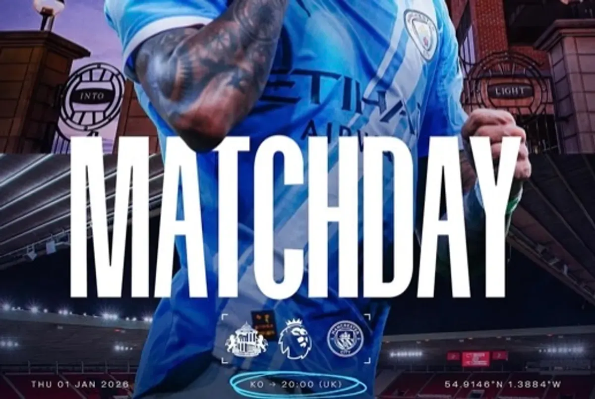 Liga Inggris 2025/2026: Sunderland vs Manchester City. Kick-off Jumat, 2 Januari 2026 (Sumber: Instagram/@mancity)