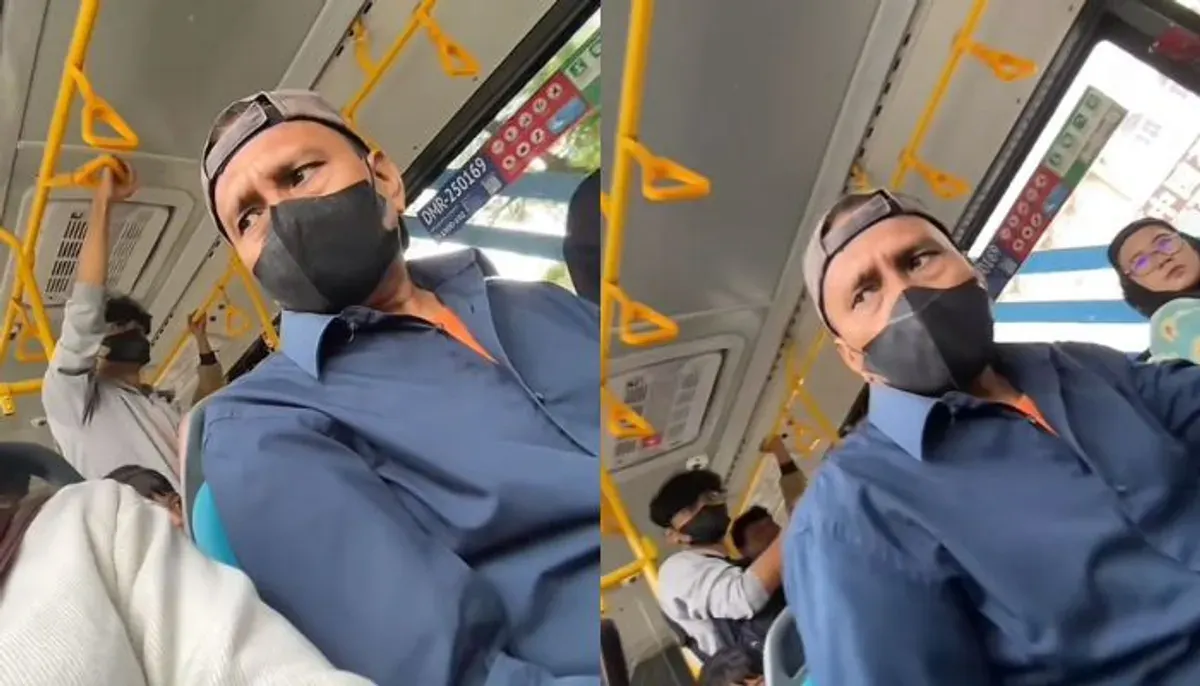 Dugaan pelecehan seksual terhadap penumpang perempuan di bus Transjakarta rute 1A menjadi viral. Transjakarta menyatakan prihatin dan berkomitmen mendukung korban. (Sumber: TikTok/@anstsyzhr3)