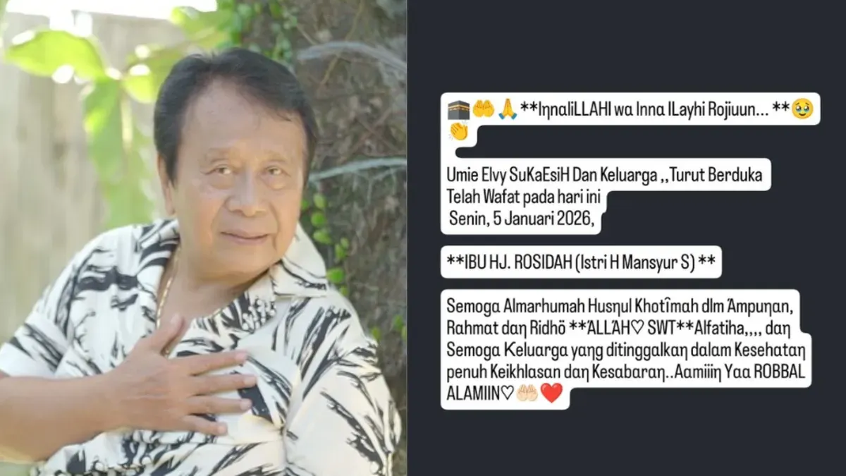 Istri Mansyur S meninggal dunia (Sumber: Instagram/@Elvy Sukaesih dan @mansyurs.official)