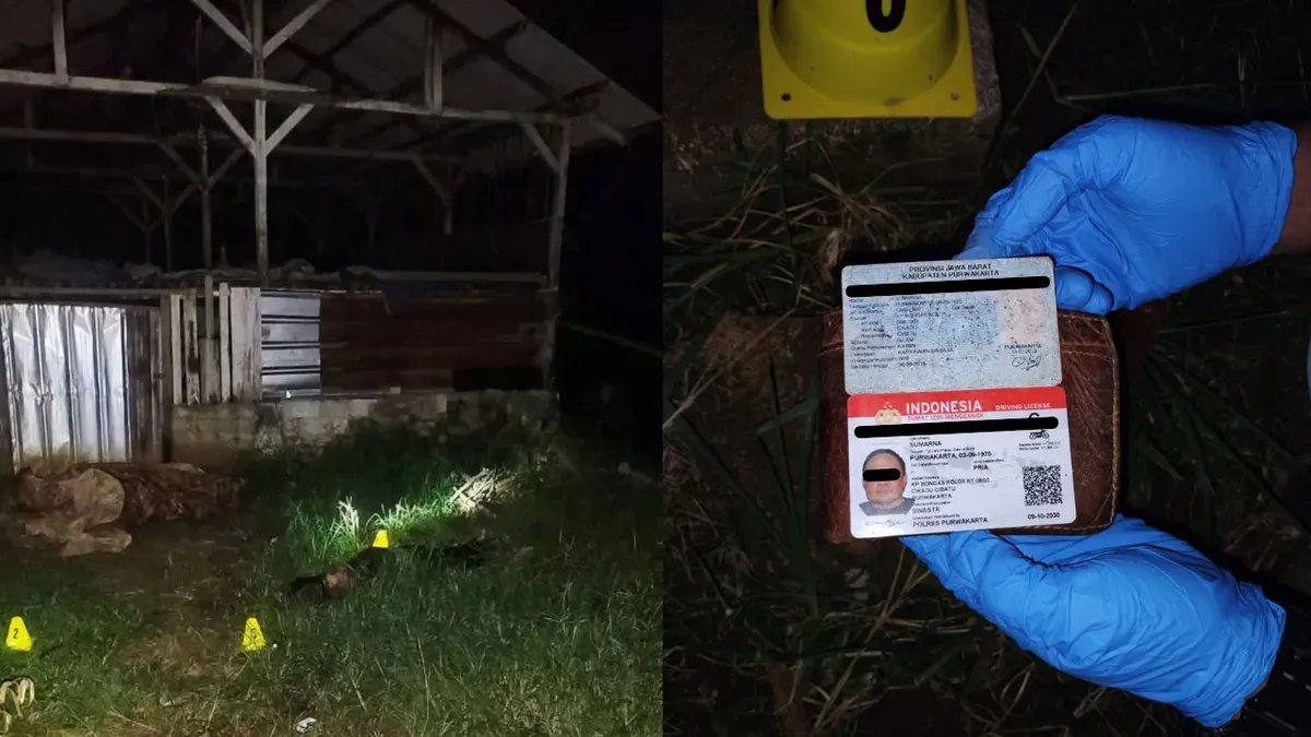 Penemuan mayat laki-laki bersimbah darah di Purwakarta, Jawa Barat. (Sumber: Istimewa)