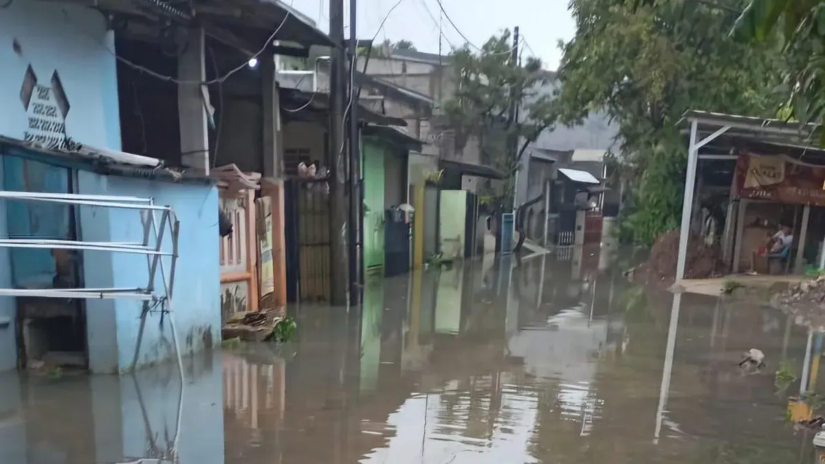 Banjir di Perumahan Villa Tomang, Kecamatan Pasar Kemis, Kabupaten Tangerang. (Sumber: BPBD Kabupaten Tangerang)
