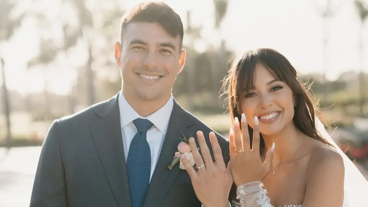 Potret Aurelie Moeremans dan sang suami Tyler Bigenho. (Sumber: Instagram/@aureliemoeremans)