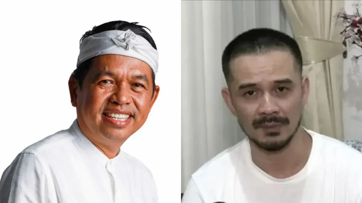 Nama Gubernur Jawa Barat Dedi Mulyadi disebut oleh Roby Tremonti saat klarifikasi hubungan dengan Aurelie Moeremans. (Sumber: Kolase)