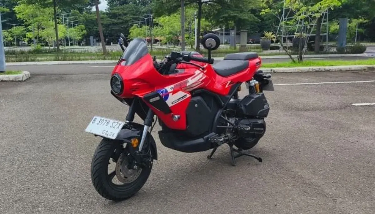 QJMotor Cito 150 jadi alternatif motor sport matik di Indonesia. Desain mungil bergaya Eropa, mesin 150 cc CVT. (Sumber: Poskota/Erwan Hartawan)