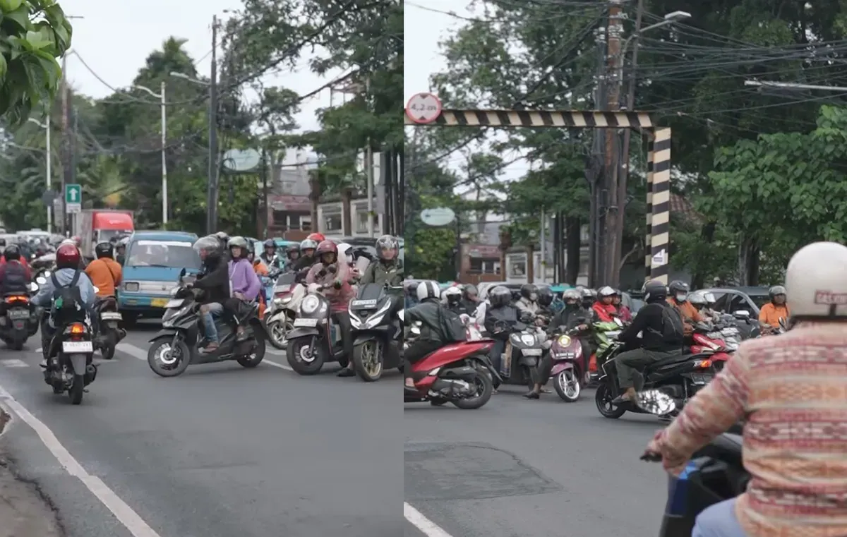 Polda Metro Jaya menindak tegas pengendara roda dua maupun roda empat yang melawan arus di Jalan Adhyaksa, kawasan Lebak Bulus, Jakarta Selatan, Sabtu, 17 Januari 2026. (Sumber: TMC Polda Metro Jaya)