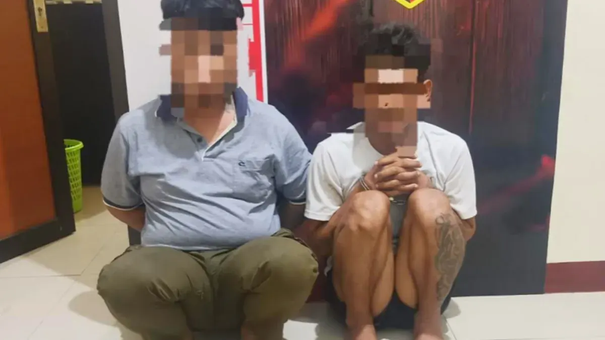 Dua anggota geng yang tawuran di Bogor diamankan polisi. (Sumber: Polsek Tajurhalang)