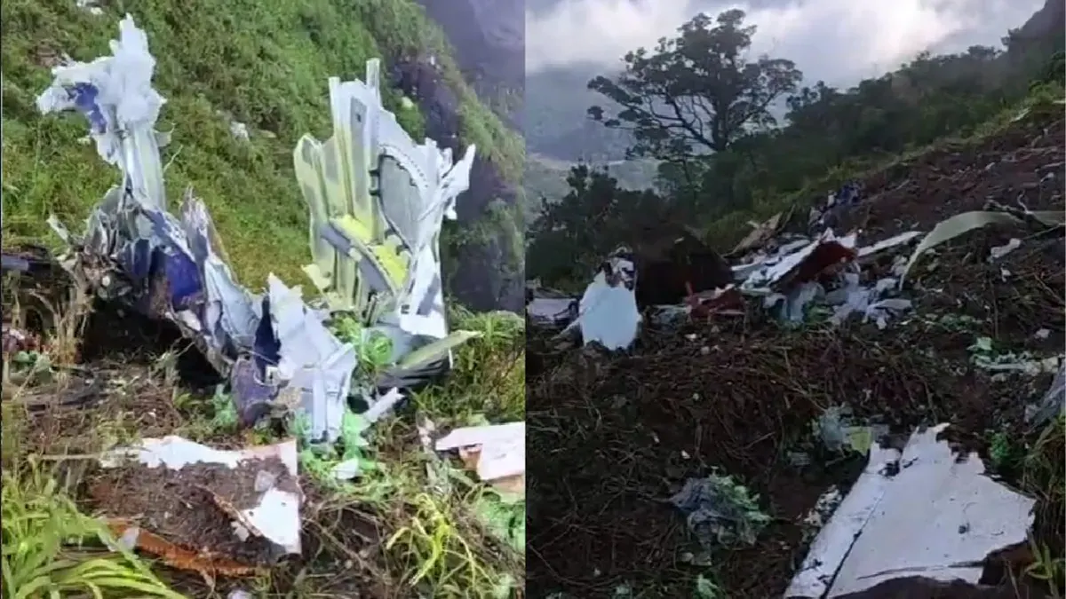 Puing Pesawat ATR 42-500 ditemukan di Gunung Bulusaraung (Sumber: TikTok/@rrrrmhn1)