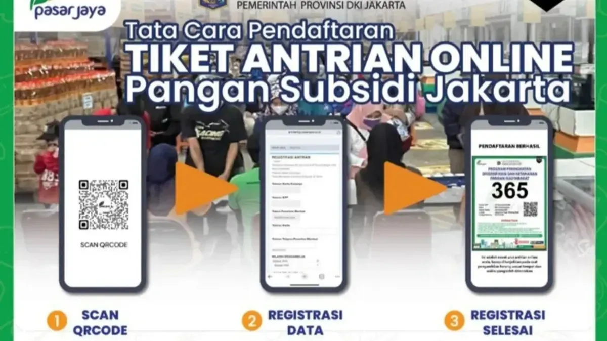 Link antrian KJP Pasar Jaya 2026. (Sumber: Website/Perumda Pasar Jaya)