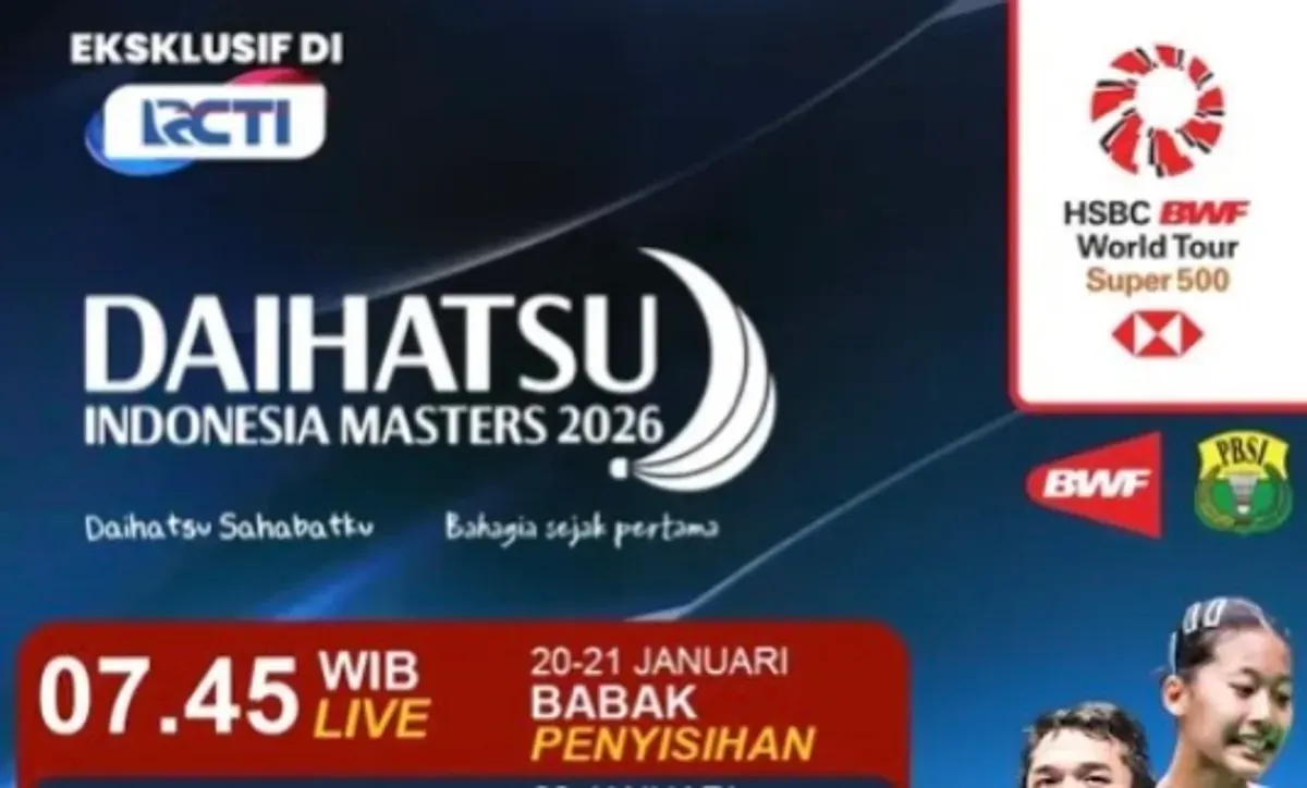 Tonton siaran langsung Indonesia Master 2026 di RCTI hari ini atau melalui live streaming Vision+ dan RCTI+ (Sumber: Instagram/@rctisports)