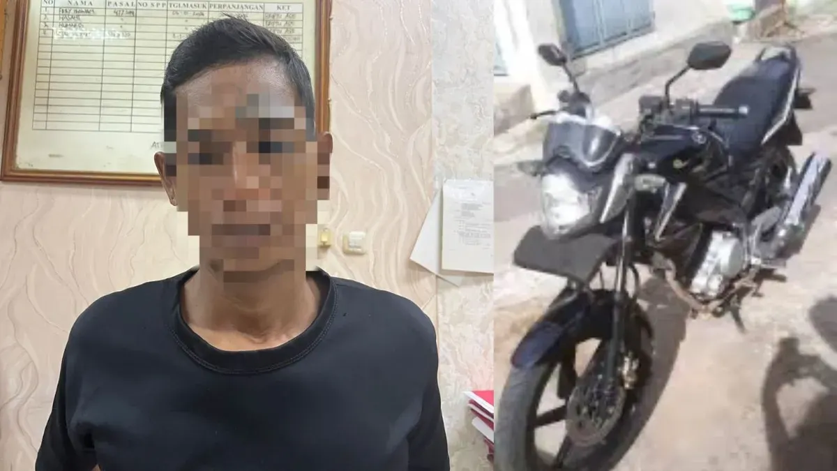 Pelaku AS saat diamankan di ruang Satreskrim Polres Serang. (Sumber: Dok. Satreskrim Polres Serang)
