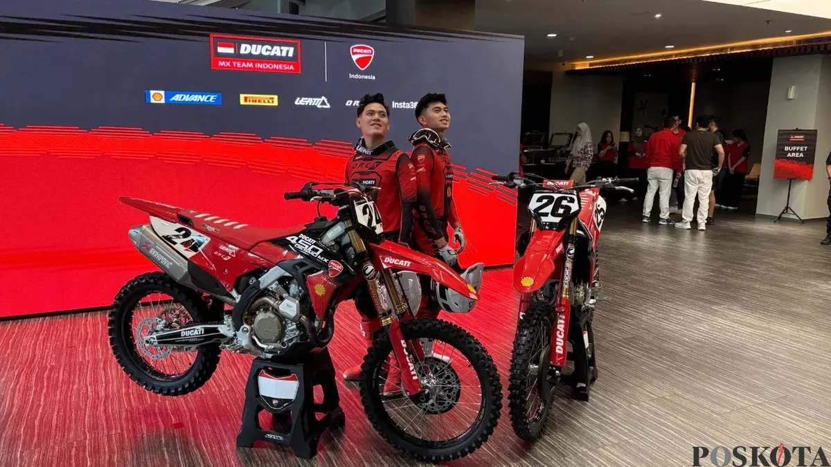 Ducati MX Team Indonesia resmi dikukuhkan dan siap berlaga di musim 2026. (Sumber: Poskota/Dimas Prassetyo)