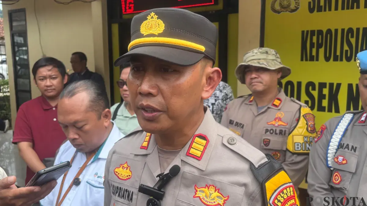 Kapolsek Nanggung, AKP Ucup Supriatna mengatakan bahwa pencarian penambang ilegal di area PT Antam dihentikan sementara. (Sumber: Poskota/Giffar Rivana)