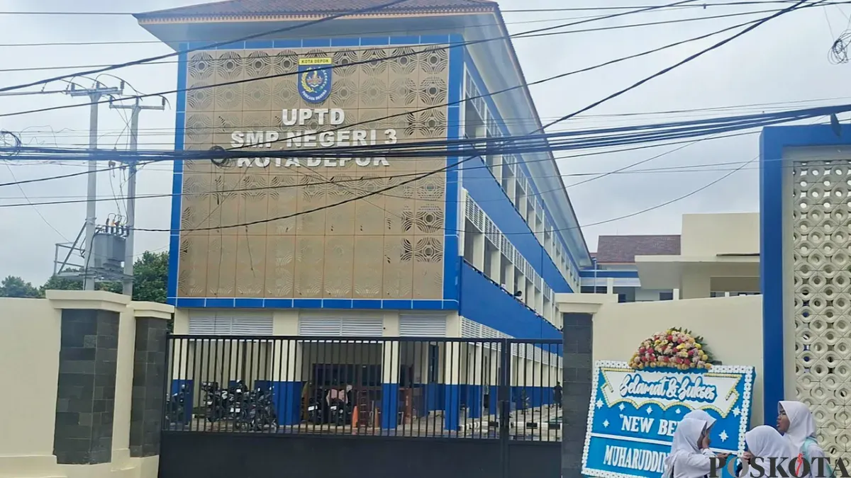 Potret suasana SMPN 3 Depok. (Sumber: Poskota/Angga Pahlevi)