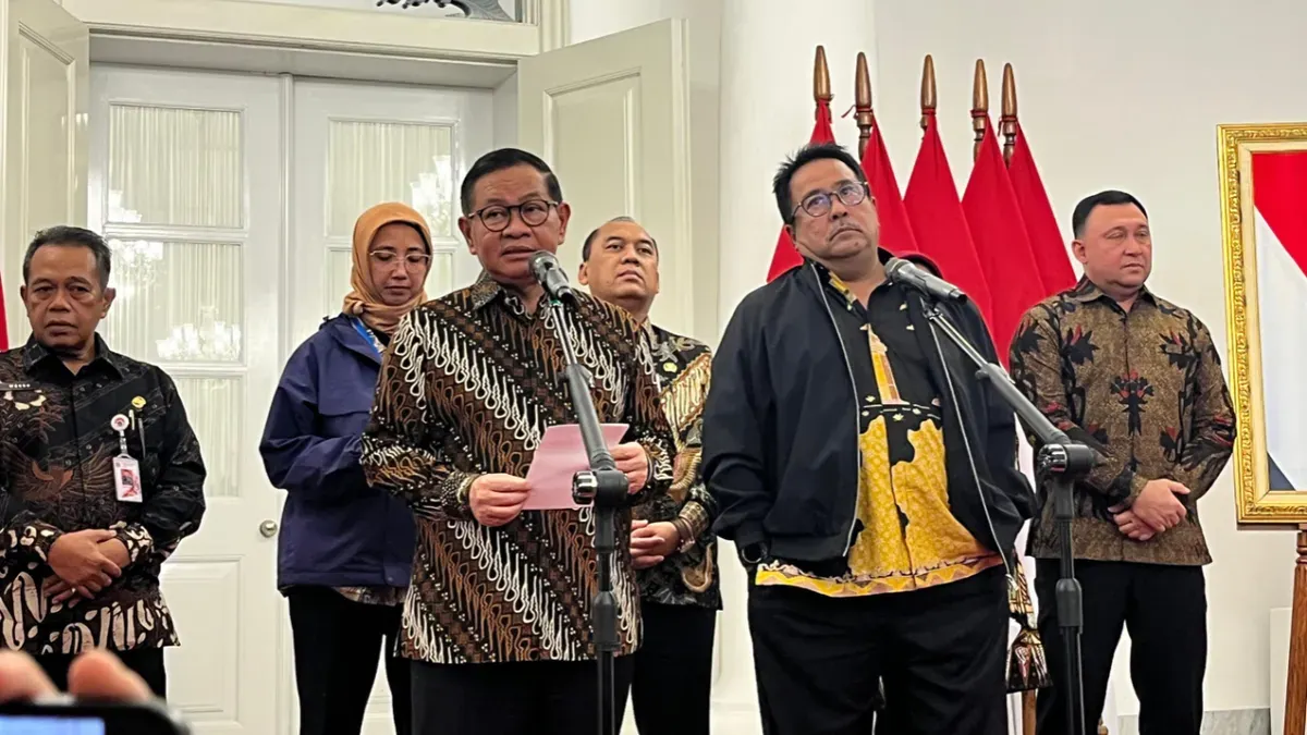 Gubernur Jakarta Pramono Anung usai ratas di Balai Kota DKI Jakarta, Kamis, 29 Januari 2026. (Sumber: Poskota/M. Tegar Jihad)