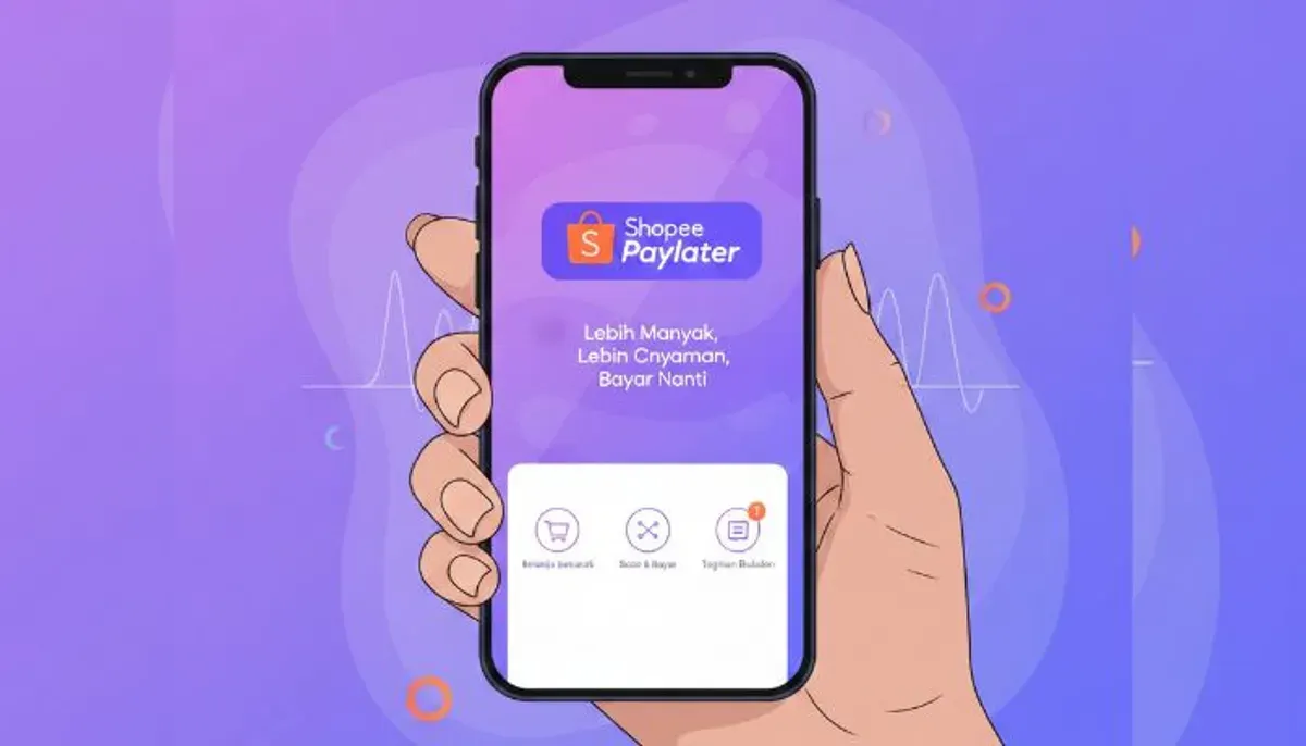Telat bayar Shopee PayLater dapat menyebabkan denda 5 persen, penurunan skor kredit, hingga akun diblokir permanen. Ini risiko yang wajib diwaspadai pengguna Paylater. (Sumber: Poskota/AI Generated)