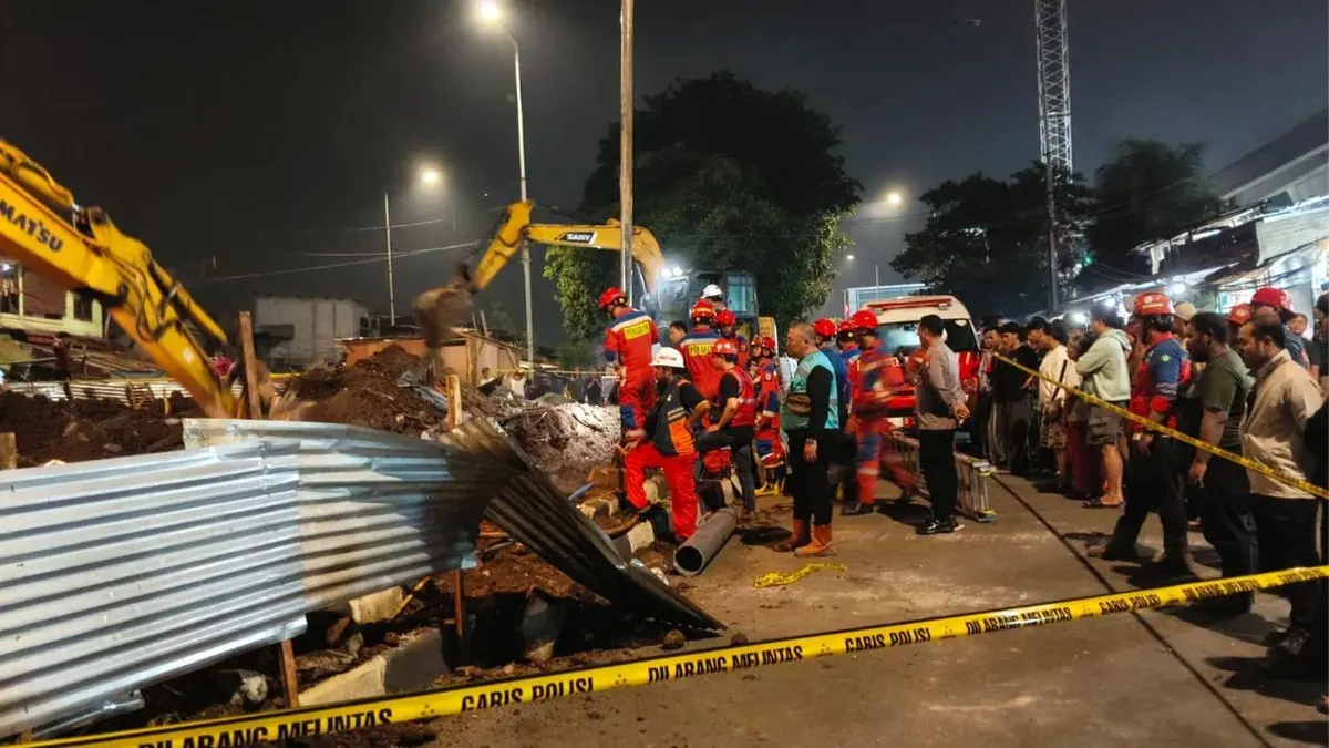 Lokasi seorang balita tewas terjatuh ke dalam lubang proyek pembangunan Lapangan Multifungsi Taman RW 04 di kawasan Manggarai, Tebet, Jakarta Selatan. (Sumber: Dok. Istimewa)