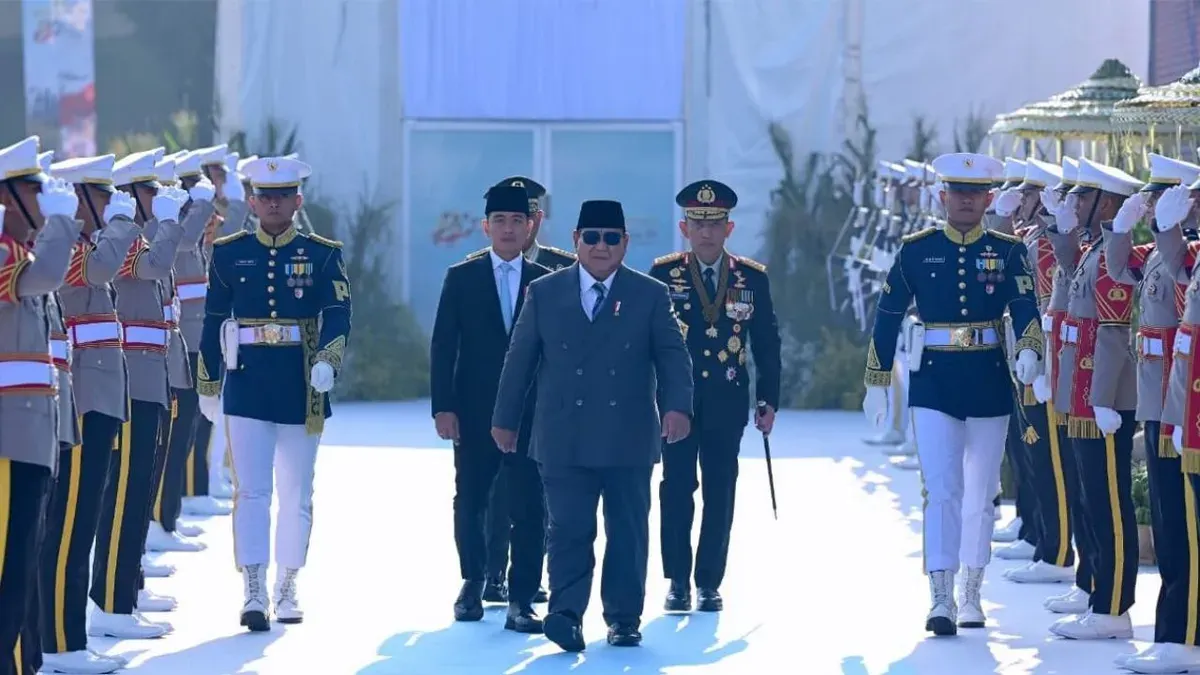 Presiden Prabowo Subianto menghadiri HUT ke-80 Bhayangkara di Lapangan Satlat Brimob Polri, Cikeas, Bogor, Jawa Barat, Rabu, 1 Juli 2026. (Sumber: Dok. Sekretariat Presiden)