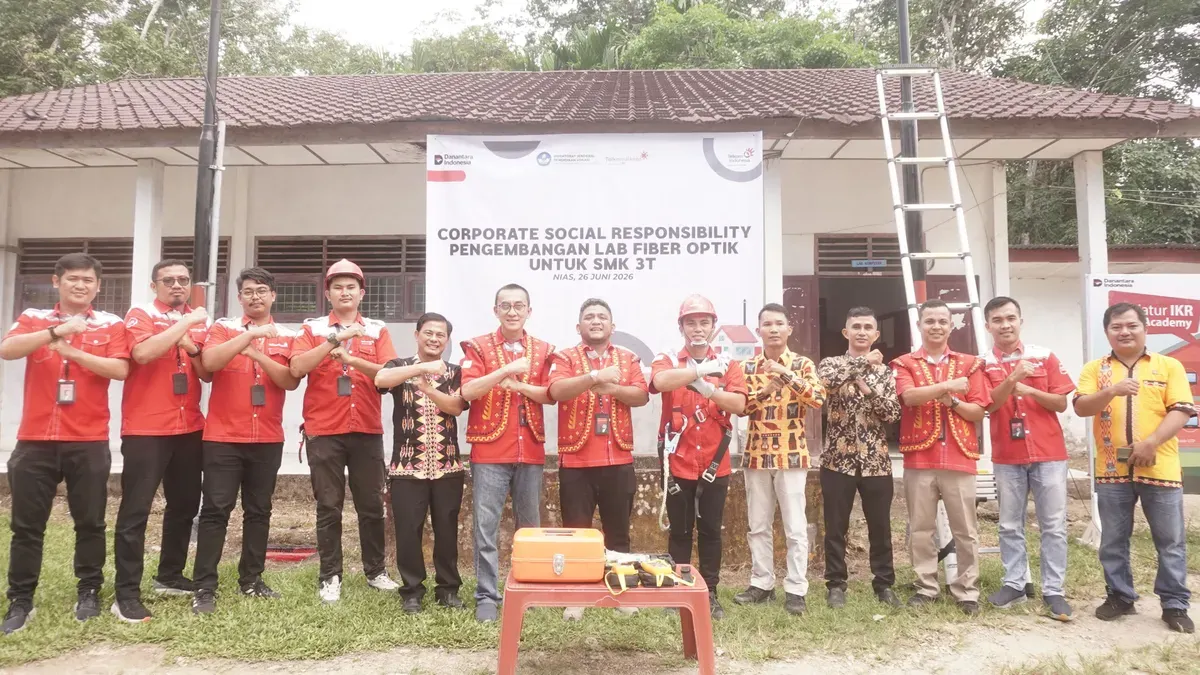 Telkom Akses meresmikan Laboratorium Fiber Optik di SMKN 1 Tuhemberua, Kabupaten Nias Utara, Jumat, 26 Juni 2026. (Sumber: Dok. Telkom)
