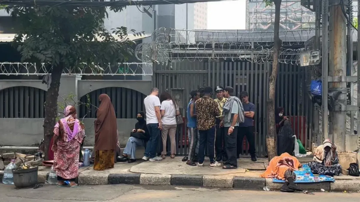 Pengungsi warga negara asing (WNA) di Jalan Setiabudi Selatan, Jakarta Selatan, Sabtu, 4 Juli 2026. (Sumber: Istimewa)