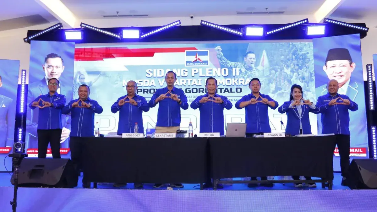 Musda DPD Partai Demokrat Gorontalo di Ballroom Hotel Fox, Kota Gorontalo, Minggu, 5 Juli 2026. (Sumber: Dok. Istimewa)