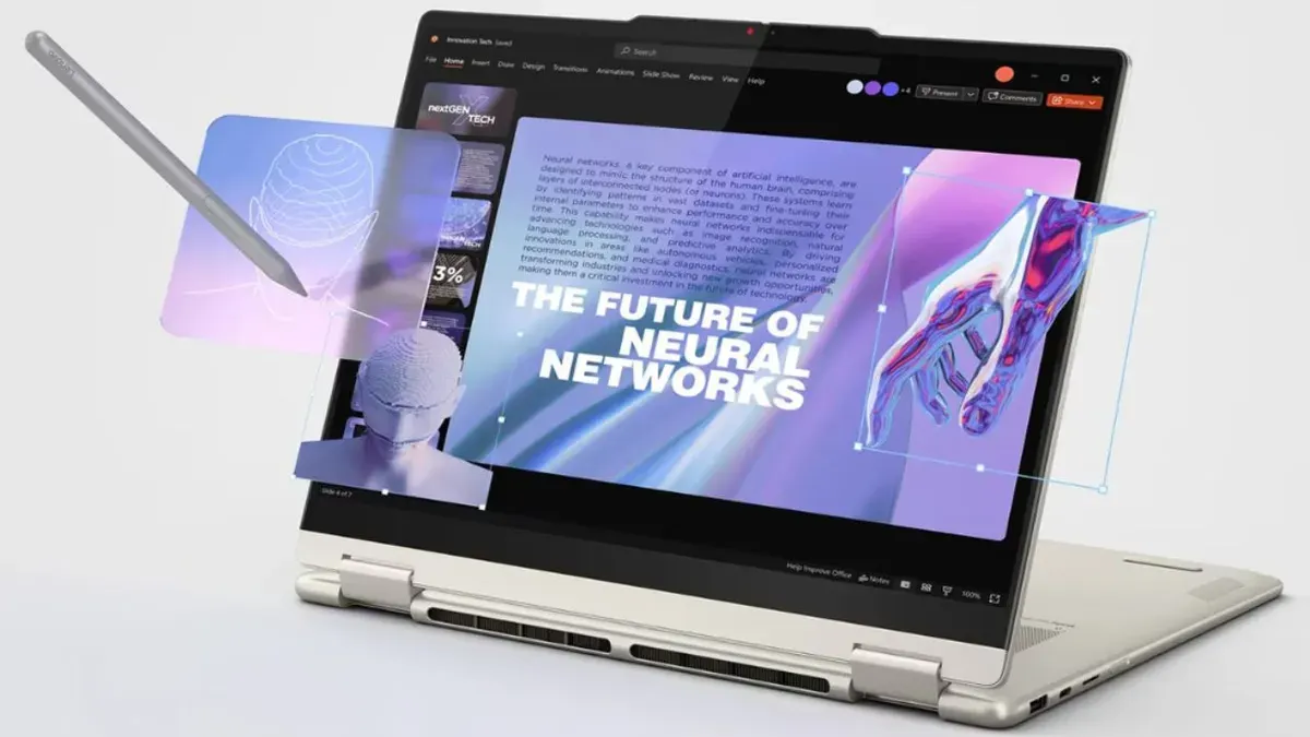 Lenovo Yoga 7 2-in-1 14AKP10 salah satu laptop AI worth it 2026. (Sumber: lenovo)