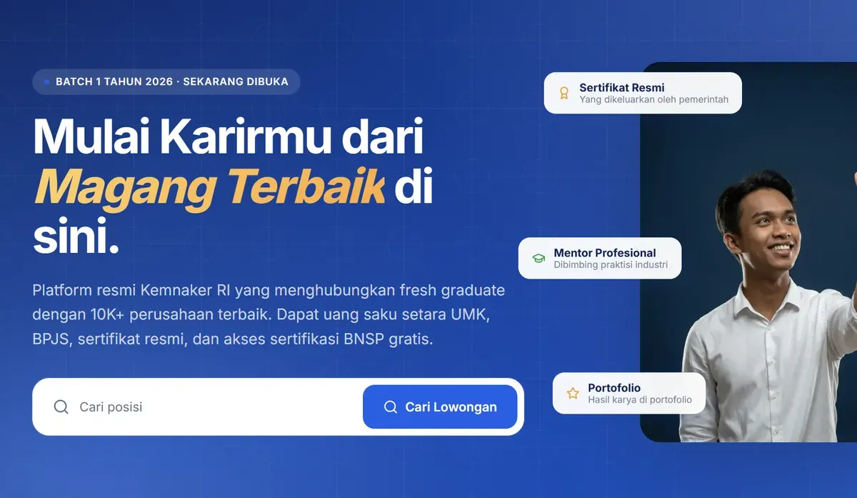 Link pendaftaran MagangHub (Sumber: kemnaker.go.id)