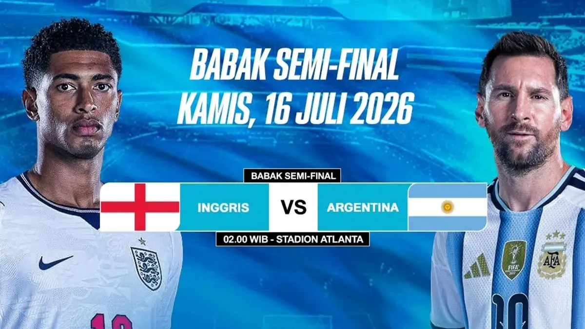 Link live streaming Inggris vs Argentina di semifinal Piala Dunia 2026 hari ini, Kamis, 16 Juli 2026. (Sumber: Instagram/@folaplay_apps)