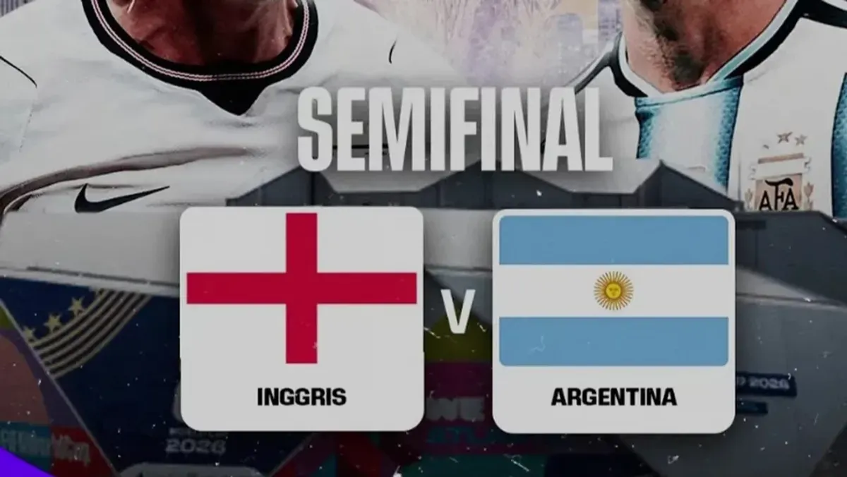 Prediksi susunan pemain Inggris vs Argentina di babak semifinal Piala Dunia 2026. (Sumber: Instagram/@tvrisports)