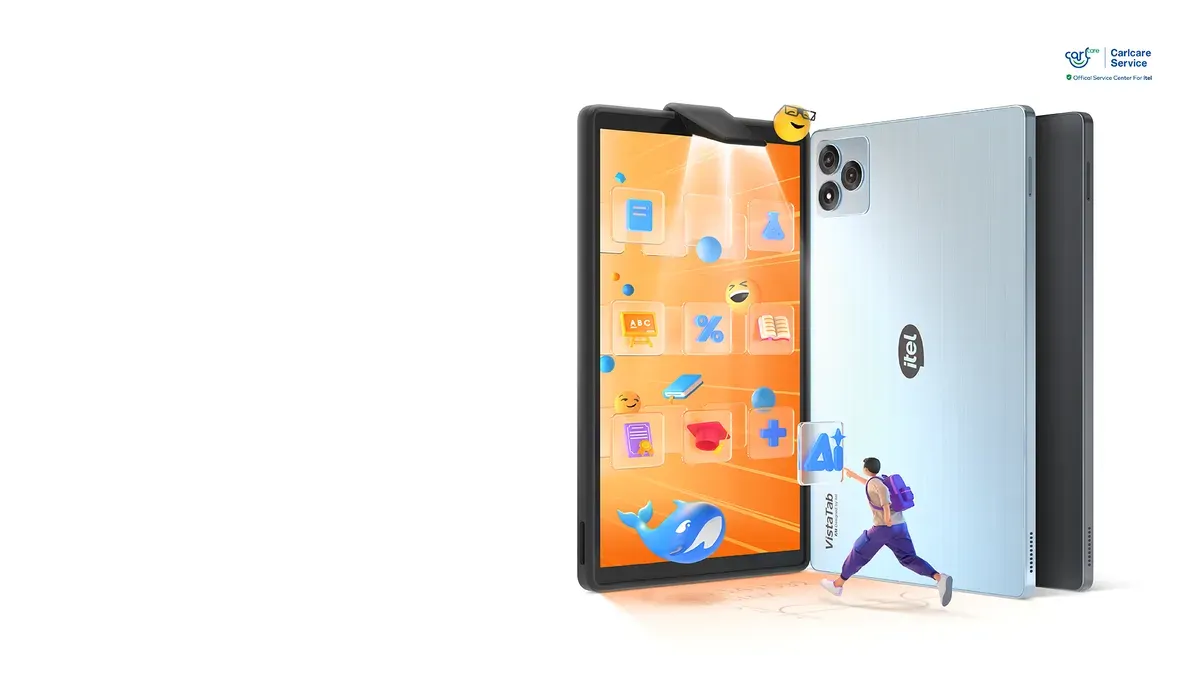 Jajaran tablet itel VistaTab 11, VistaTab 30S, dan VistaTab 30 GT resmi dipasarkan di Indonesia dengan fitur AI, layar hingga 2K, serta harga mulai Rp2 jutaan. (Sumber: Itel)