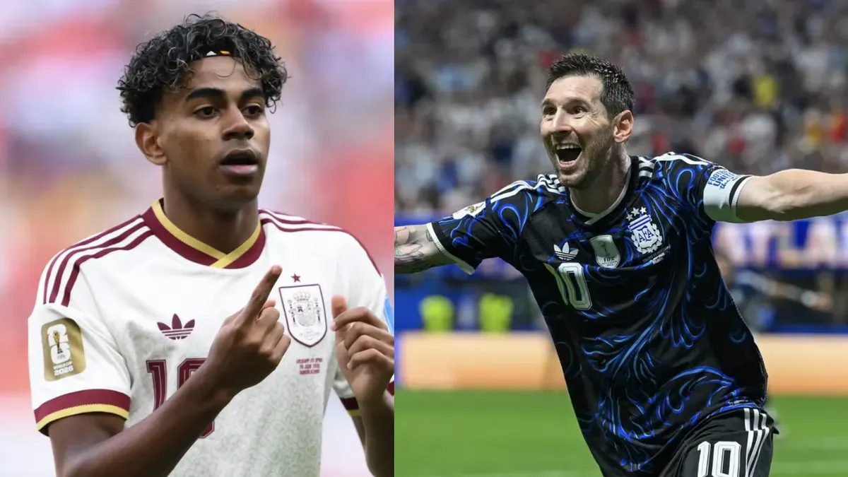 Spanyol dan Argentina bersiap menghadapi final Piala Dunia 2026 yang diprediksi berlangsung sengit dengan duel menarik antara Lamine Yamal dan Lionel Messi. (Sumber: FIFA)