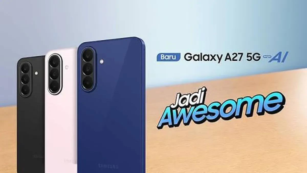 Samsung Galaxy A27 5G resmi meluncur di Indonesia dengan Snapdragon 6 Gen 3, fitur AI terbaru, layar Super AMOLED 120Hz, serta dukungan pembaruan Android hingga enam generasi. (Sumber: Samsung)