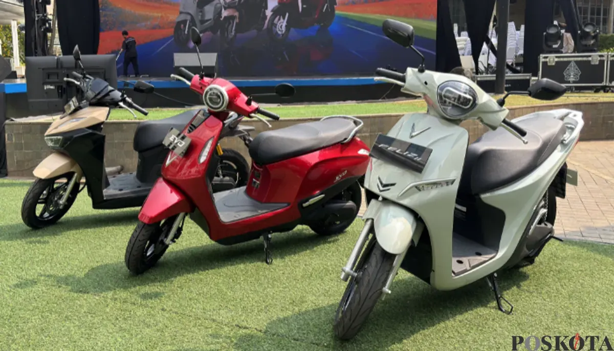 VinFast resmi mengumumkan harga motor listrik Evo, Feliz II, dan Viper di Indonesia. (Sumber: Poskota/Aldi Harlanda Irawan)