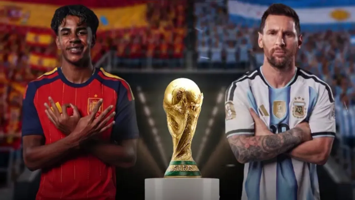 Prediksi susunan pemain Spanyol vs Argentina di final Piala Dunia 2026. (Sumber: Instagram/@maxstream.tv)